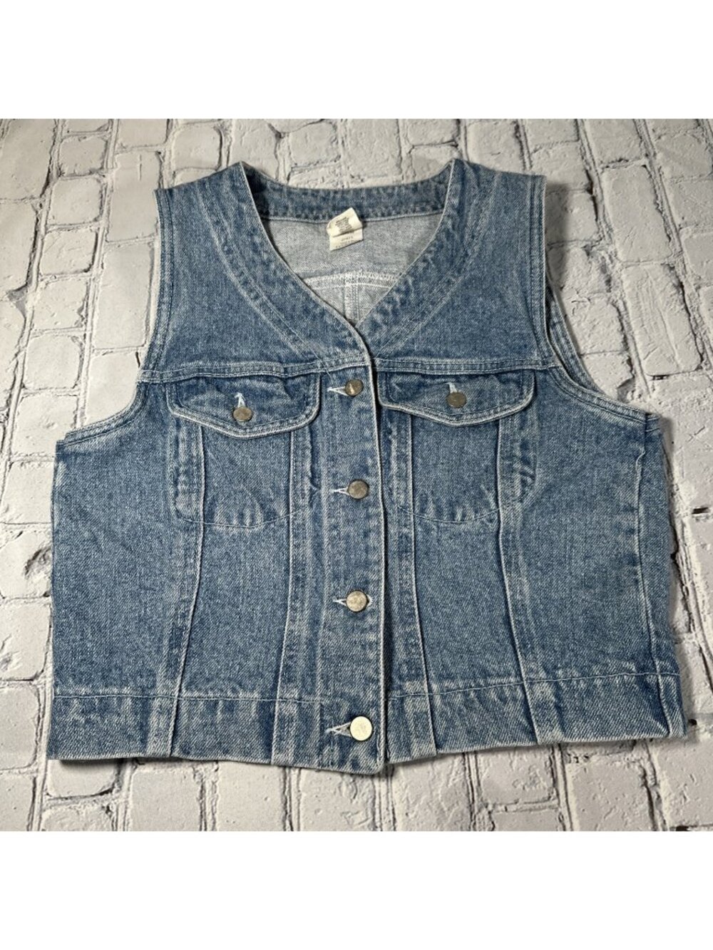 GAP Factory Store Denim Vest Womens Size Small 90s Y2K Jean Sleeveless Vintage